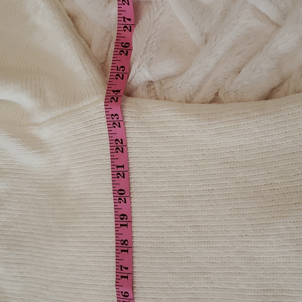 Womens Cream High low sweater - Picture 7 of 8